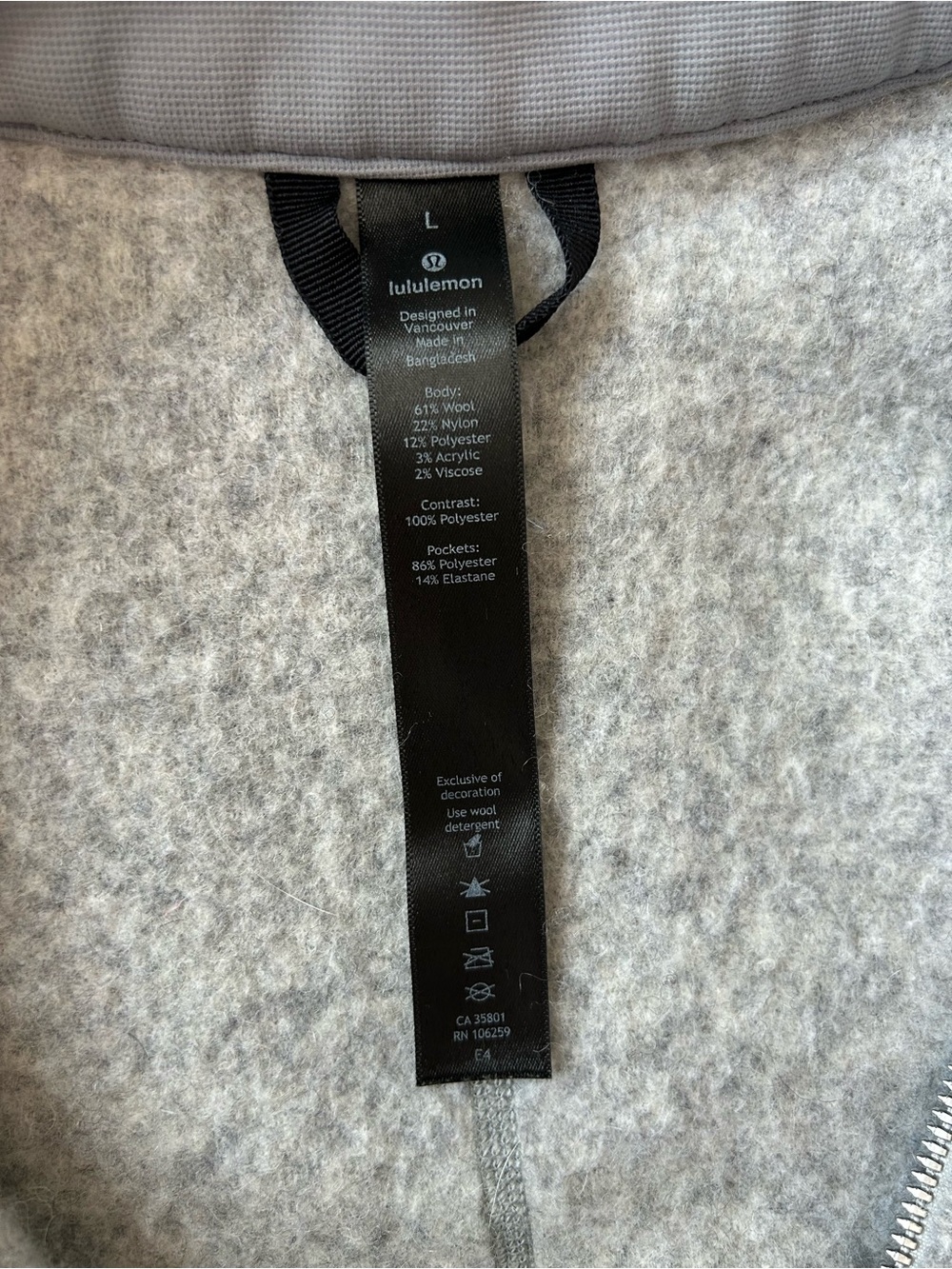 Lululemon Men’s Tundra Trek 3 Quarter Zip - Picture 7 of 11
